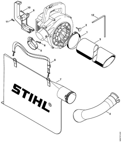 Dispositivo di aspirazione Soffiatori (BG, BR) BG 75 della marca STIHL