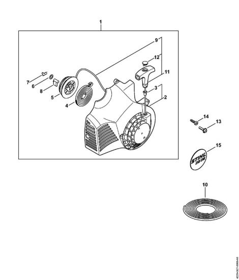 Dispositivo di avviamento Soffiatori (BG, BR) BG 85 della marca STIHL