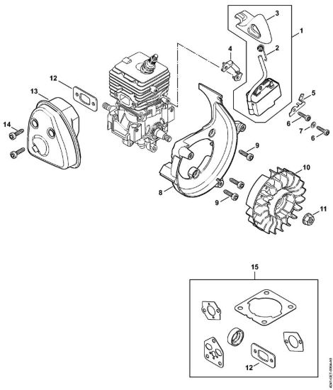 Impianto di accesione, silenziatore BG 86 C-E D, BG 86-D Soffiatori (BG, BR) BG 86 C-E D della marca STIHL