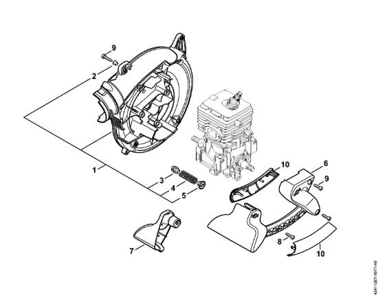 Carter soffiatore interno Soffiatori (BG, BR) BG 86-D della marca STIHL