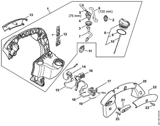 Manico a telaio Soffiatori (BG, BR) BG 86-D della marca STIHL