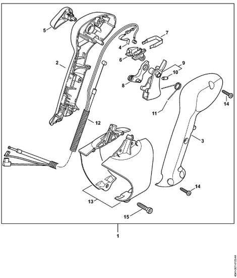 Impugnatura di comando Soffiatori (BG, BR) BR 200 della marca STIHL