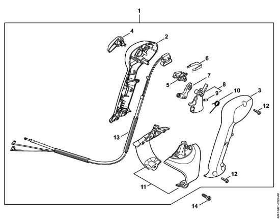 Impugnatura di comando Soffiatori (BG, BR) BR 200-D della marca STIHL