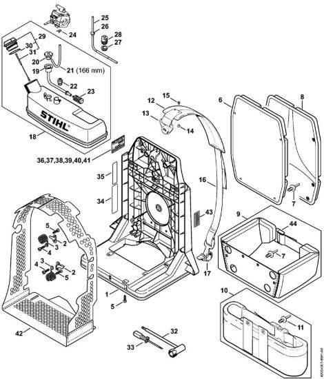 Dorsale Soffiatori (BG, BR) BR 340 della marca STIHL