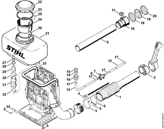 Kit di transformazione BR/SR Soffiatori (BG, BR) BR 340 della marca STIHL