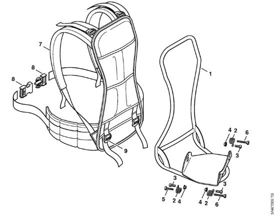 Telaio Soffiatori (BG, BR) BR 45 C della marca STIHL