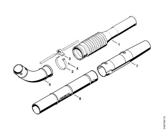 Tubo a soffietto, Tubo soffiatore Soffiatori (BG, BR) BR 45 C della marca STIHL