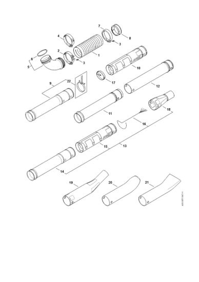 Picture of Tubo a soffietto, Tubo soffiatore BR 550