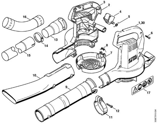 Corpo BE 55 Soffiatori elettrici (BE, BGE) BE 55 della marca STIHL