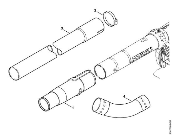 Corredo dispositivo pulizia grondaia Trituratori ad aspirazione (SH) SH 56 C-E della marca STIHL