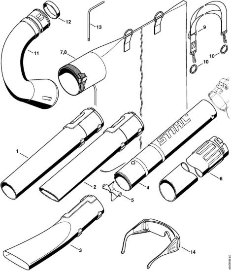 Ugello, dispositivo di aspirazione Trituratori ad aspirazione (SH) SH 85 della marca STIHL