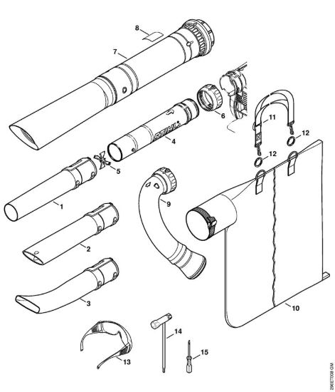 Ugello, dispositivo di aspirazione Trituratori ad aspirazione (SH) SH 86-D della marca STIHL