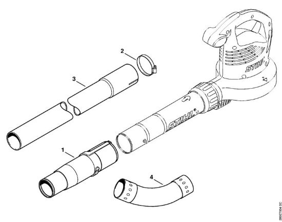 Corredo dispositivo pulizia grondaia Trituratori aspiratori elettrici (SHE) SHE 71 della marca STIHL