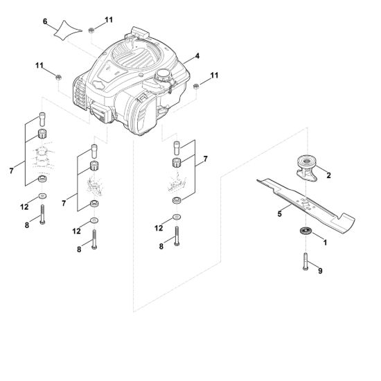 Picture of D - Motore, lama RM 448.0 TX