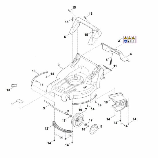 Picture of B - Scocca, asse anteriore RM 448.1 TX