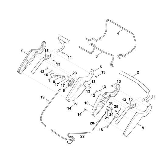 Picture of A - Parte superiore manubrio RM 545.0 VM