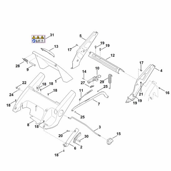 Picture of C - Telaio, regolazione altezza RM 545.1 V