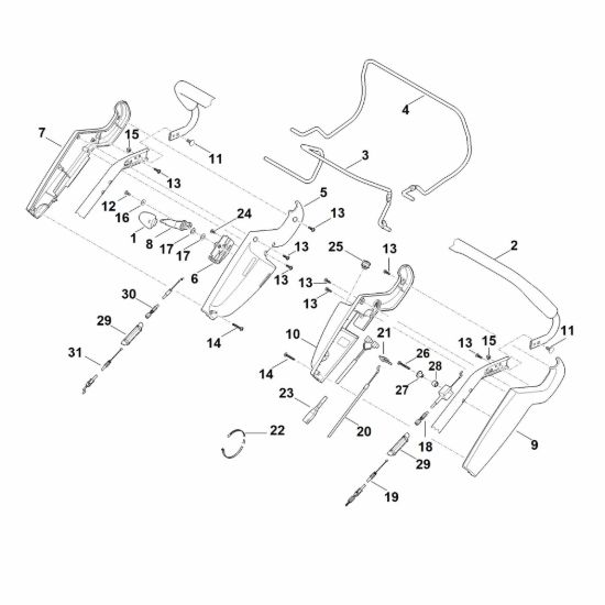Picture of A - Parte superiore manubrio RM 545.1 VE