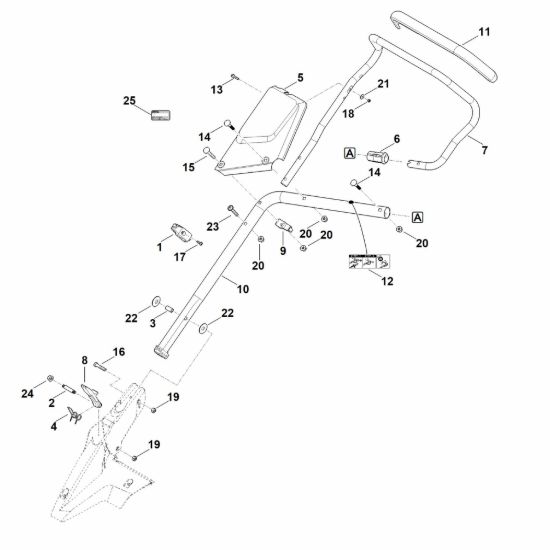 Picture of B - Parte inferiore manubrio RM 650.0 T