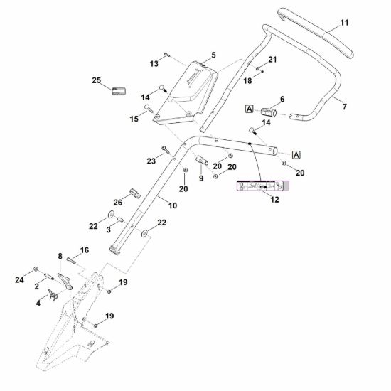 Picture of B - Parte inferiore manubrio RM 650.1 VE