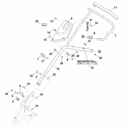 Picture of B - Parte inferiore manubrio RM 655.0 YS