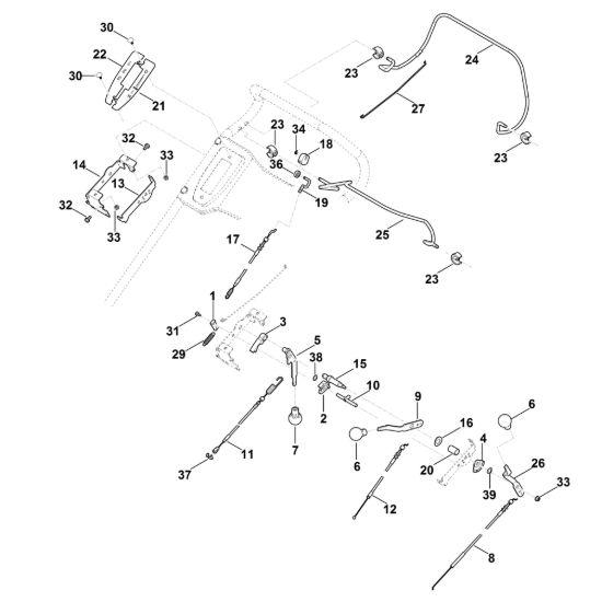 Picture of A - Parte superiore manubrio RM 756.0 GS