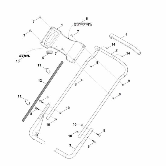 Picture of B - Parte inferiore manubrio RM 756.0 GS