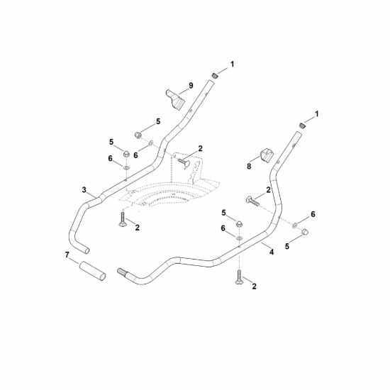 Picture of B - Parte inferiore manubrio RMA 2.2 RV
