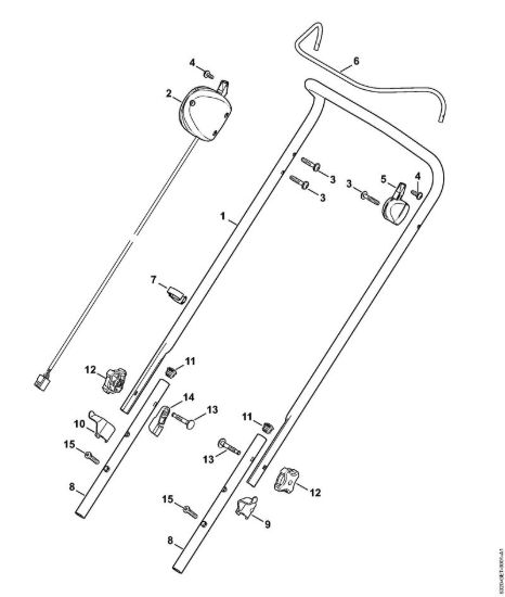 Manubrio Tosaerba a batteria (RMA) RMA 370 della marca STIHL