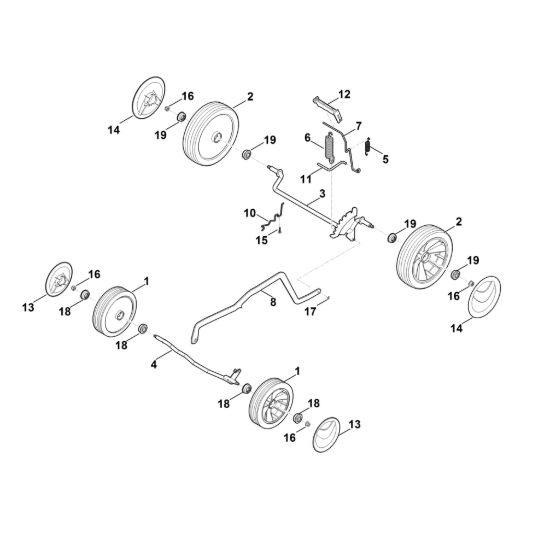 Picture of C - Carrello, impostazione in alto RMA 443.0