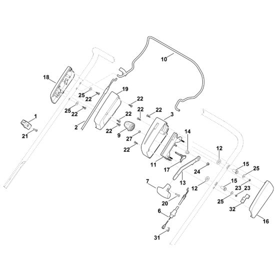 Picture of A - Parte superiore manubrio RL 540.0