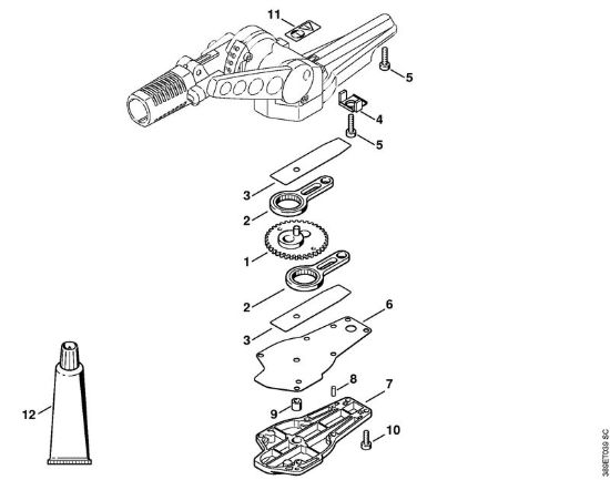 Riduttore lama a 135° regolabile Tosasiepi (HL) HL 75 della marca STIHL
