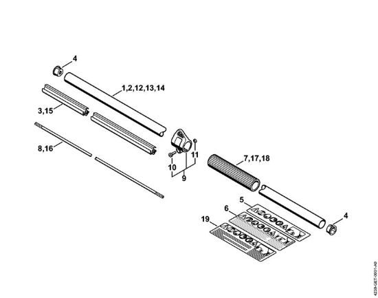 Stelo Tosasiepi (HL) HL 75 della marca STIHL