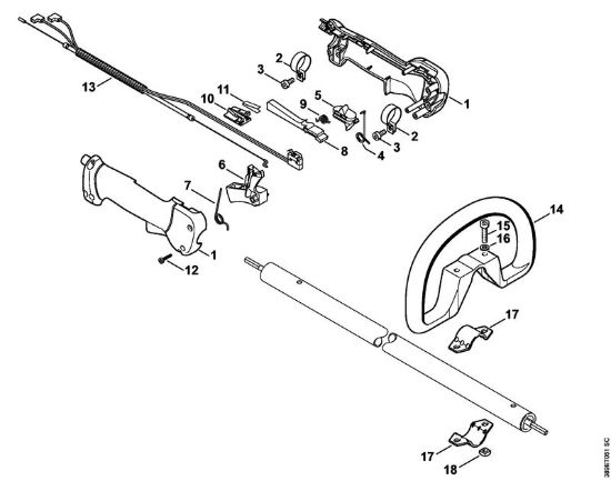Impugnatura Tosasiepi (HL) HL 75 K della marca STIHL