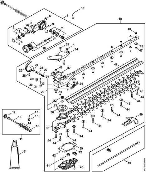 Riduttore ad angolo di 145° regolabile, 500 mm Tosasiepi (HL) HL 92 KC-E della marca STIHL