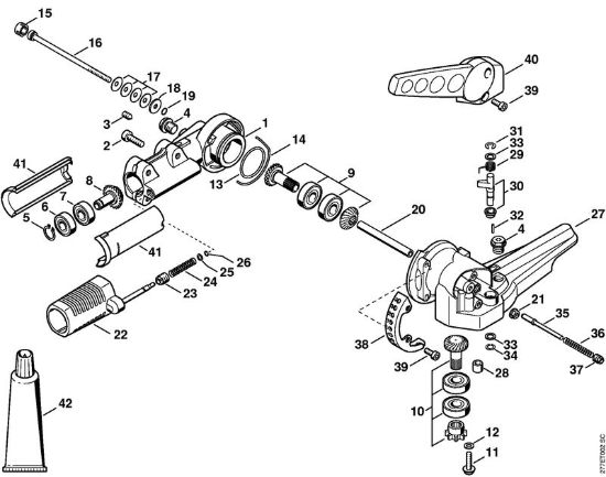 Riduttore ad angolo di 125° regolabile Tosasiepi elettrico (HLE) HLE 71 della marca STIHL