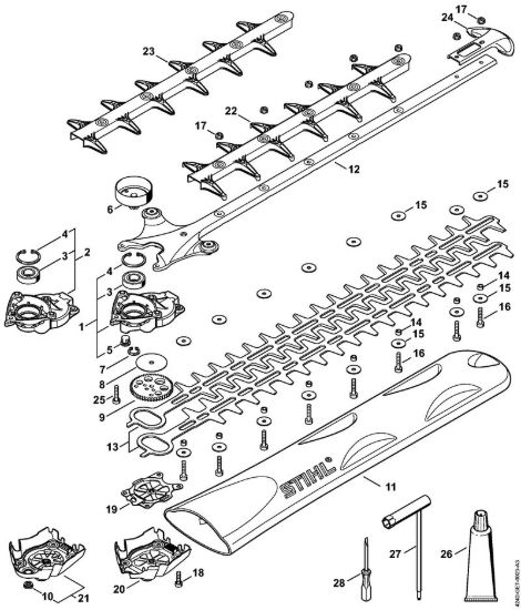 Riduttore, Dispositivo di taglio HS 56 C-E Tagliasiepi (HS) HS 56 C-E della marca STIHL