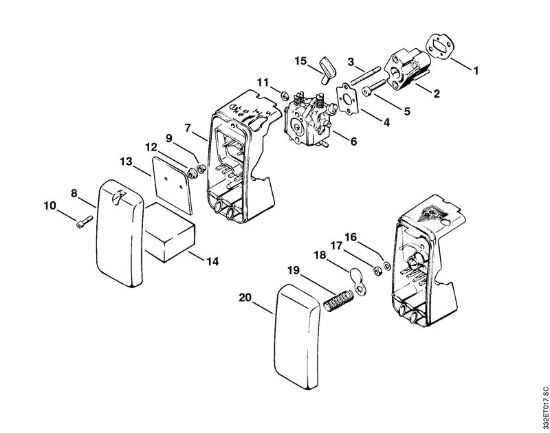 Corpo filtro Tagliasiepi (HS) HS 61 della marca STIHL