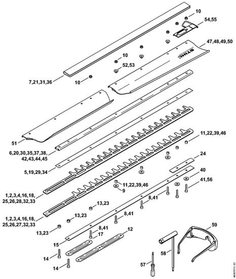 Dispositivo di taglio HS 86 Tagliasiepi (HS) HS 81 RC-E della marca STIHL