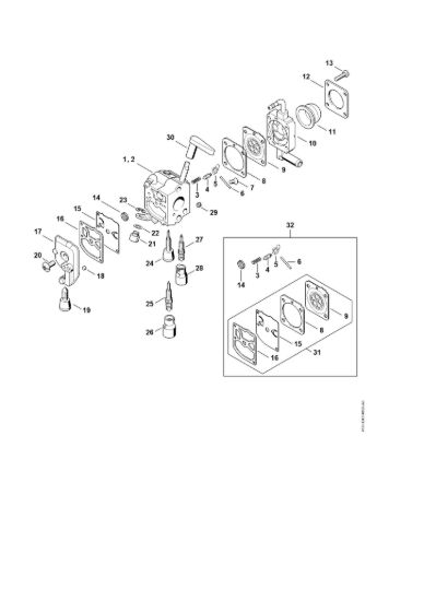 Picture of Carburatore C1Q-S198, C1Q-S140 HS 86 T