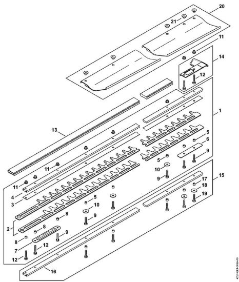 Dispositivo di taglio 1000 mm T Tagliasiepi (HS) HS 87 T della marca STIHL