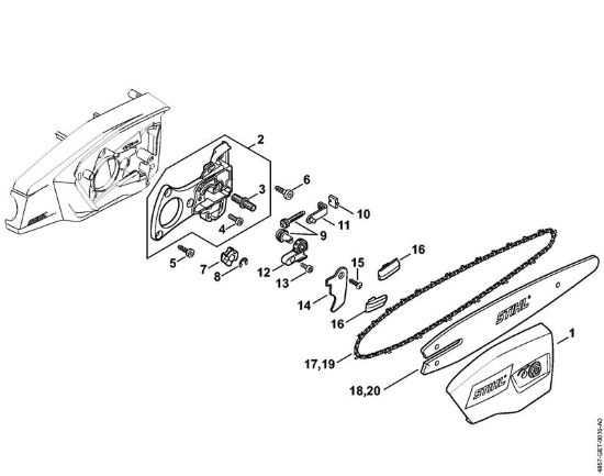 Coperchio rocchetto catena Sramatori lunghi a batteria (HTA) HTA 65 della marca STIHL