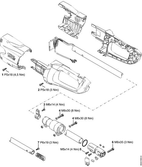 Coppie di serraggio Sramatori lunghi a batteria (HTA) HTA 85 della marca STIHL