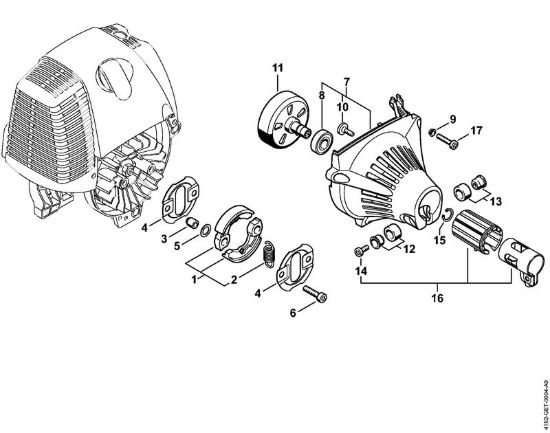 Frizione, carenatura ventola Sramatori telescopici (HT) HT 100 della marca STIHL