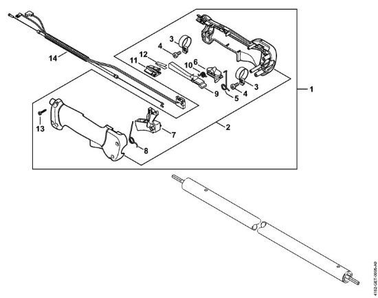 Impugnatura Sramatori telescopici (HT) HT 100 della marca STIHL