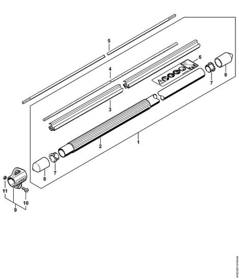 Stelo Sramatori telescopici (HT) HT 100 della marca STIHL