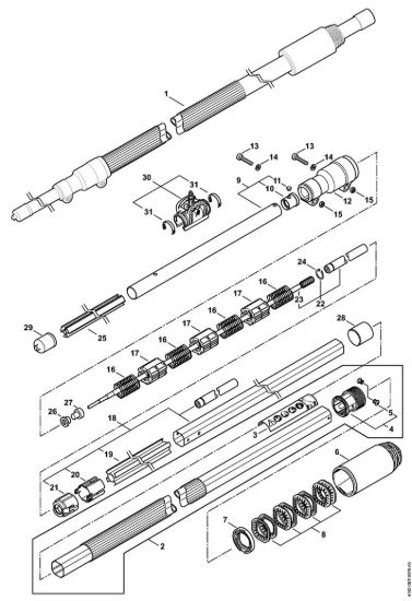 Stelo Sramatori telescopici (HT) HT 103 della marca STIHL