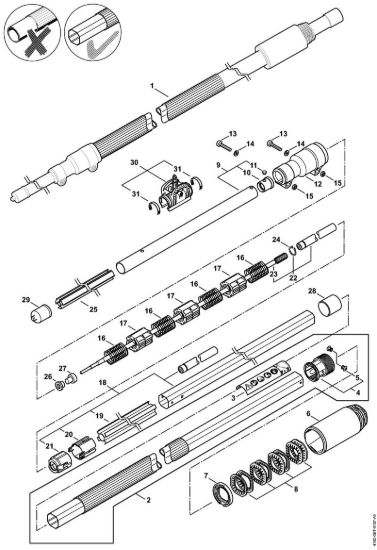 Stelo Sramatori telescopici (HT) HT 133 della marca STIHL