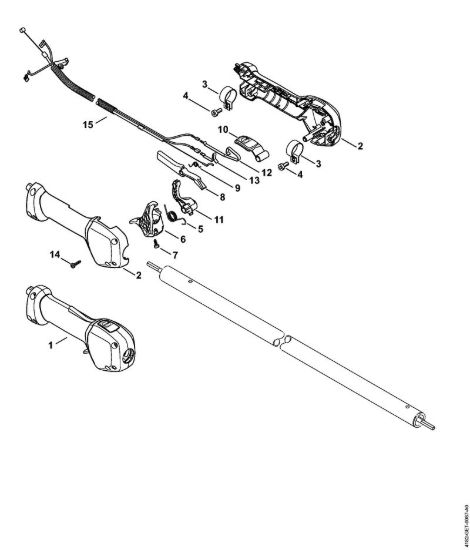 Impugnatura Sramatori telescopici (HT) HT 135 della marca STIHL