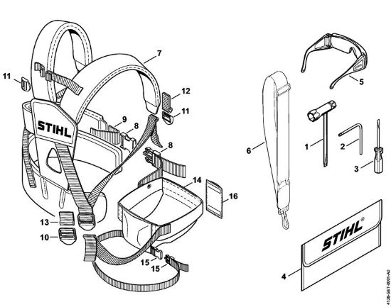 Attrezzi, tracolla doppia Sramatori telescopici (HT) HT 75 della marca STIHL
